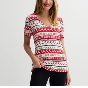 Women's Jollidays Short Sleeve Holiday Tee size small